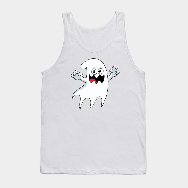 Halloween cute ghost, cartoon ghost, Halloween character Tank Top by PrimeStore